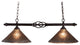 Elegante 2-Light Island Light, Amber Crystal