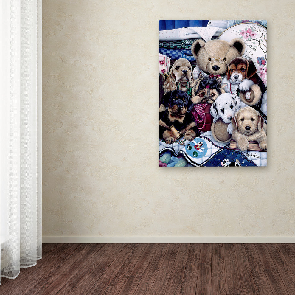 Jenny Newland ''Puppy Party'' Canvas Art, 47x35