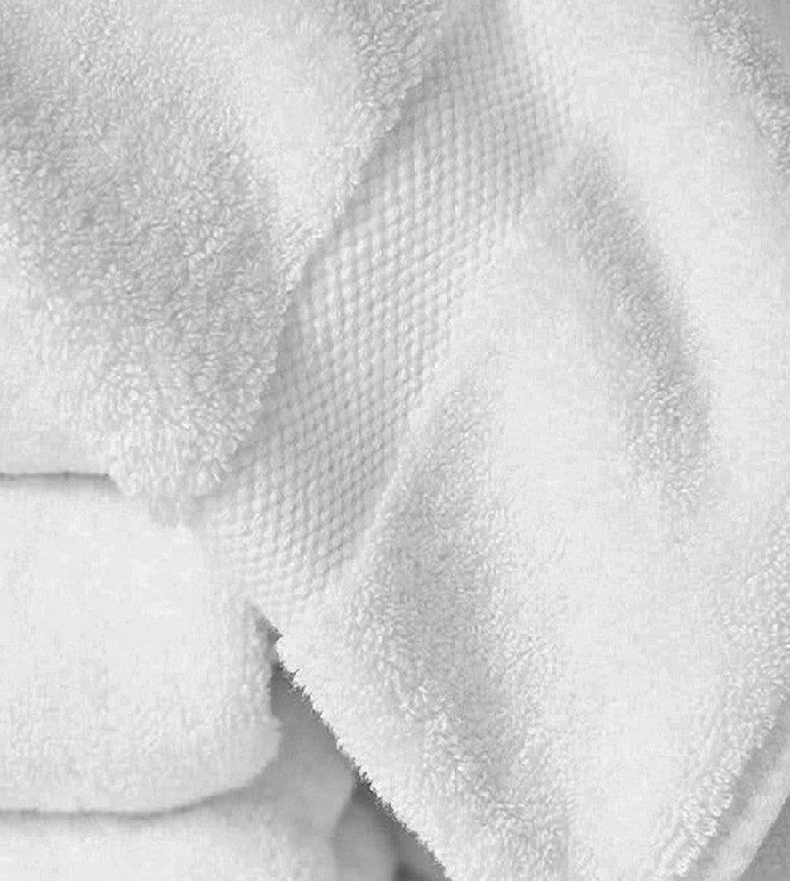 Delara Washcloths Set 100% Organic Cotton, GOTS Certified Absorbent, White, 12 Pack