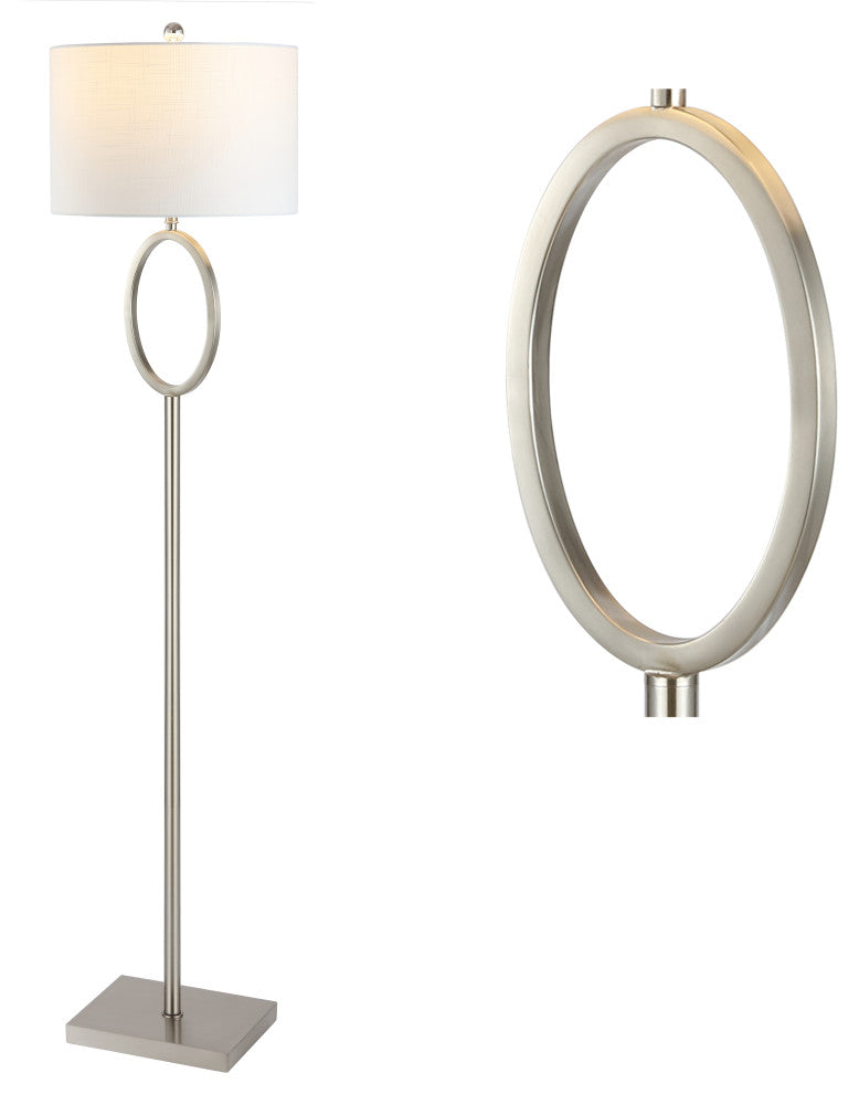 April Metal Modern Contemporary LED Floor Lamp, Nickel