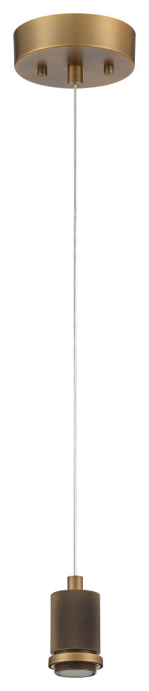 Access Port Nine 1-Light Chardonnay LED Pendant Brushed Brass