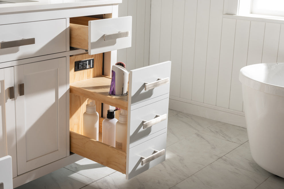 Valentino Single Vanity, White, 84"