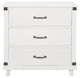 Wood 3-Drawer Nightstand, White, 28" Tall