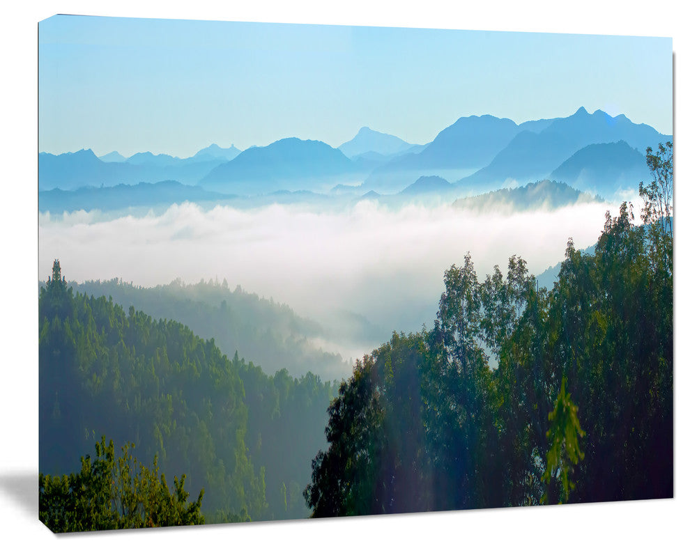 Morning in Blue Ridge Parkway, Landscape Canvas Art Print, 20"x12"