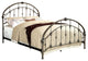 Metal Full Bed With Round Headboard And Footboard, Brushed Bronze Gray