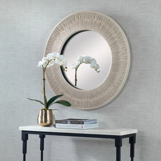 Sailor's Knot White Small Round Mirror