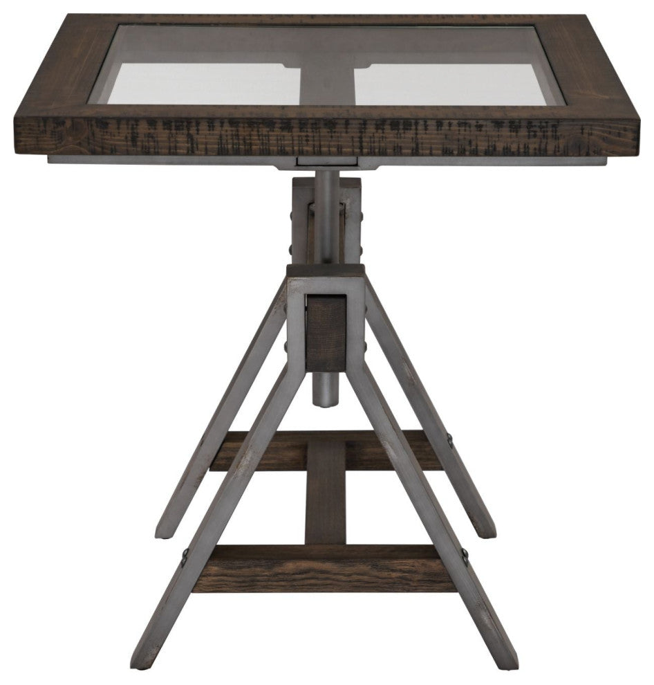 Modus Medici End Table in Charcoal Brown