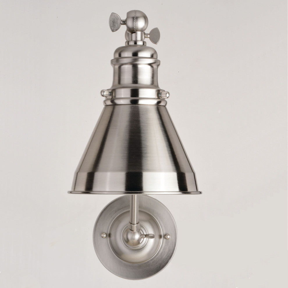 Alexis 6" Adjustable Wall Light Satin Nickel and Matte White