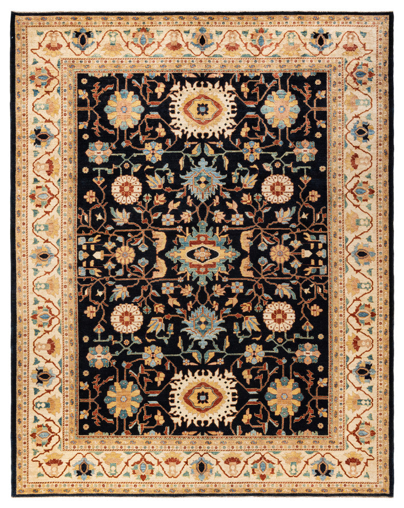 Eclectic, One-of-a-Kind Hand-Knotted Area Rug Blue, 9'2"x11'8"