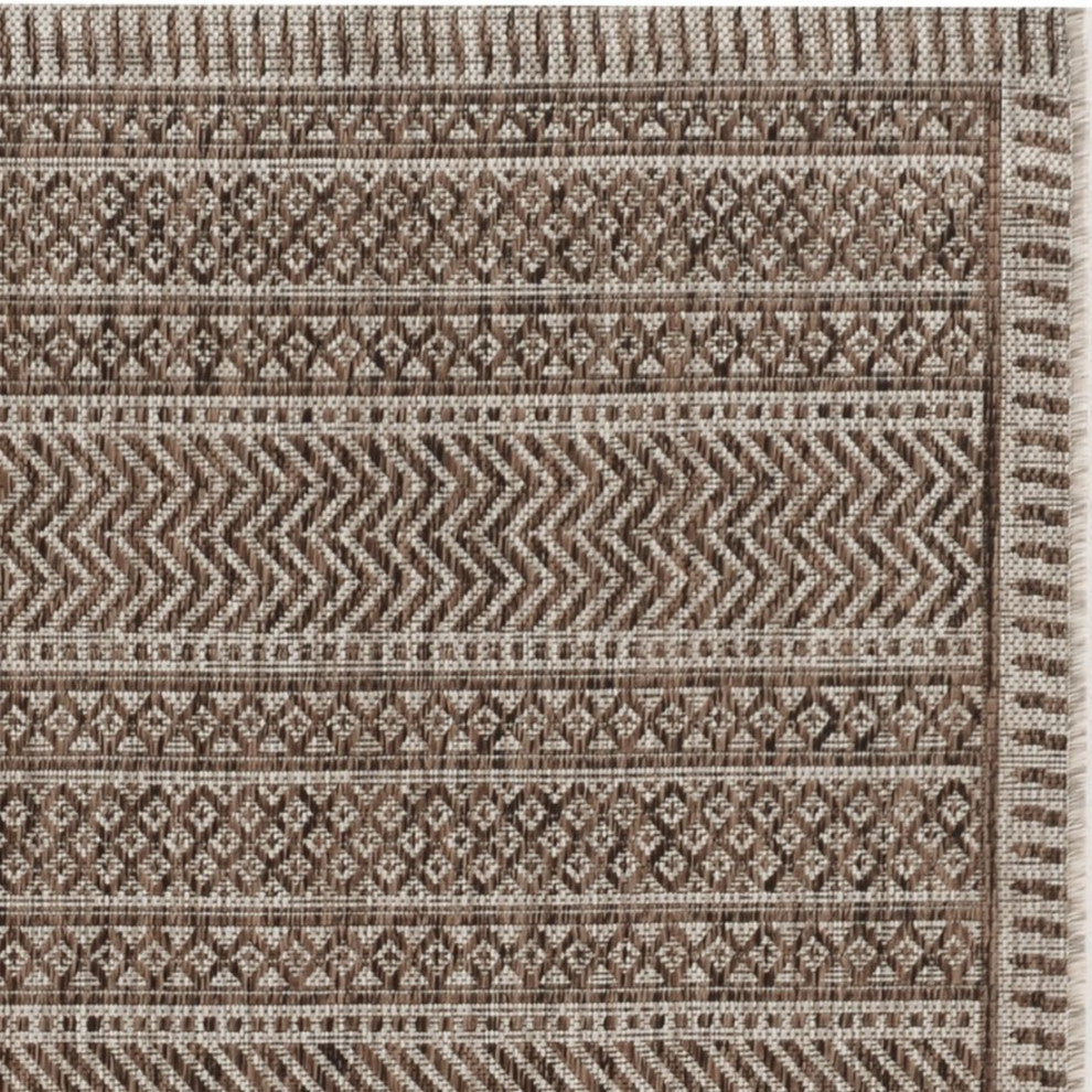 KAS Provo 5762 Mocha Izteca Area Rug, 5'3"x7'7"