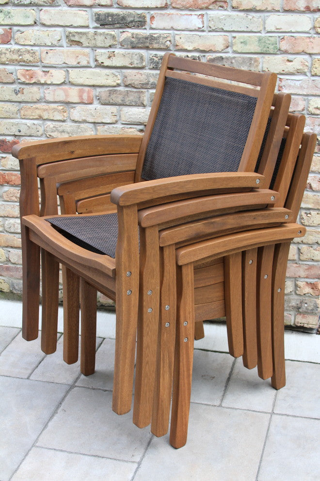 Catania 6-Piece Sling and Eucalyptus Dining Set
