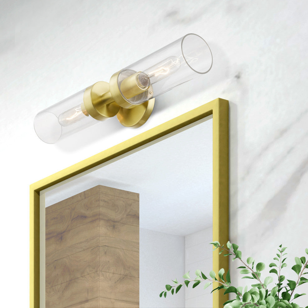 Ludlow 2 Light Satin Brass ADA Vanity Sconce