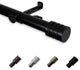 Tim 13/16" Diameter Curtain Rod, Black, 18-28"