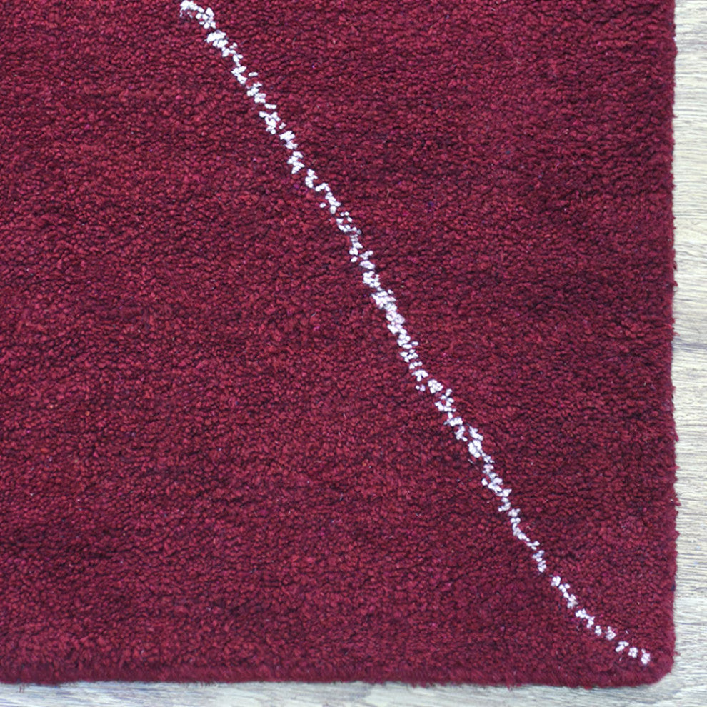 HAND KNOTTED LOOM SILK ECO-FRIENDLY AREA RUGS -8'x10',Rectangle,Red,Contemporary