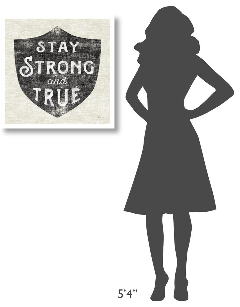 "Stay Strong Black" Digital Paper Print by Sue Schlabach, 26"x26"