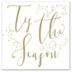 Tis The Season Script Canvas Wall Art, 16"x16"