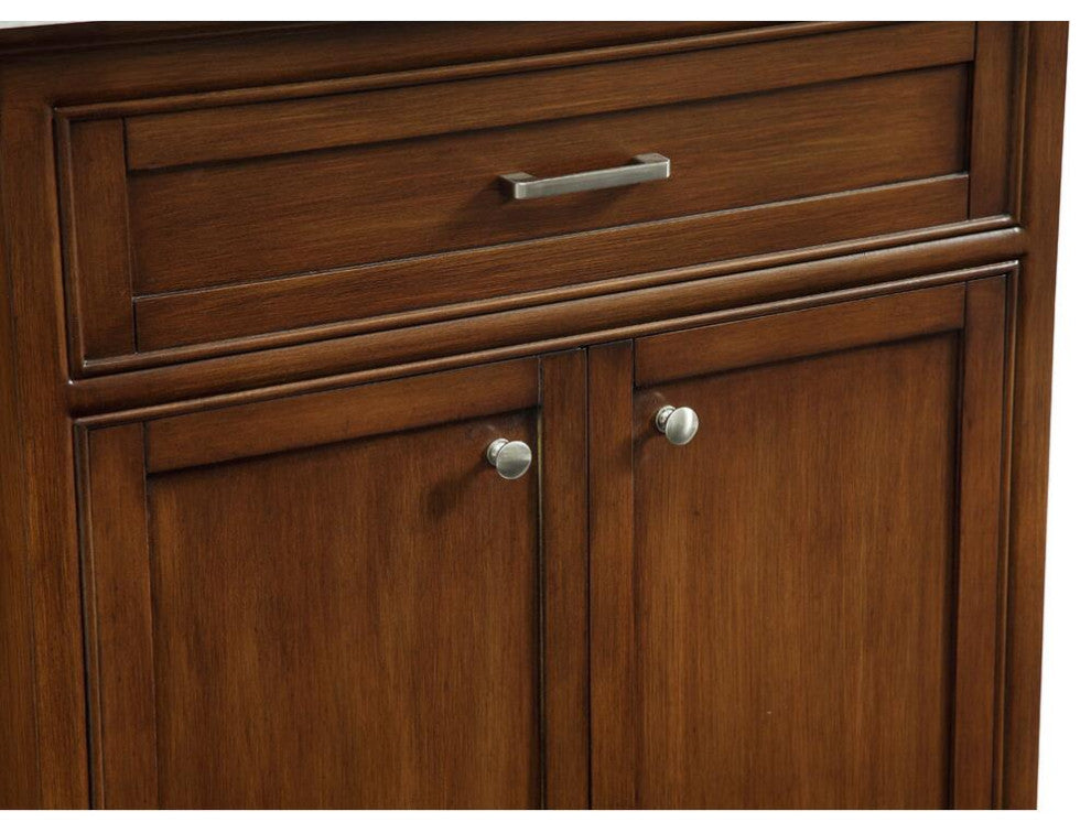 30" Single Bathroom Vanity Set In Teak