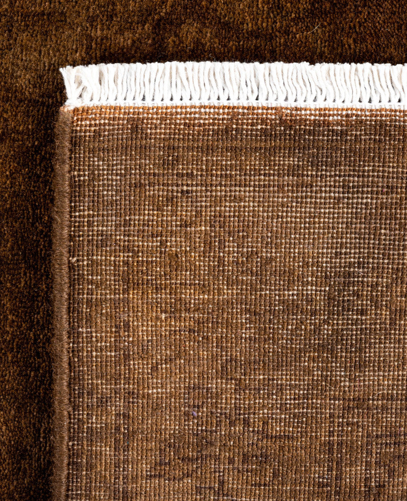 Overdyed One-of-a-Kind Hand-Knotted Area Rug Brown, 2' 7" x 4' 0"