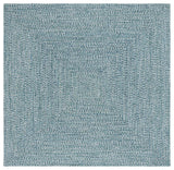 Safavieh Braided BRA201 Rug Machine-Washable, Teal/Green, 9' Square