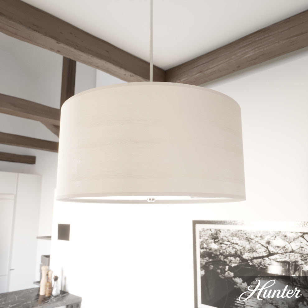 Solhaven Bleached Alder/Brushed Nickel, Painted White Glass 4-Light Pendant