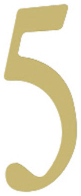 3" Brass Self Adhesive Address, Number 5