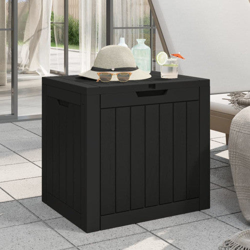 vidaXL Outdoor Storage Box Patio Furniture Storage Trunk Black Polypropylene