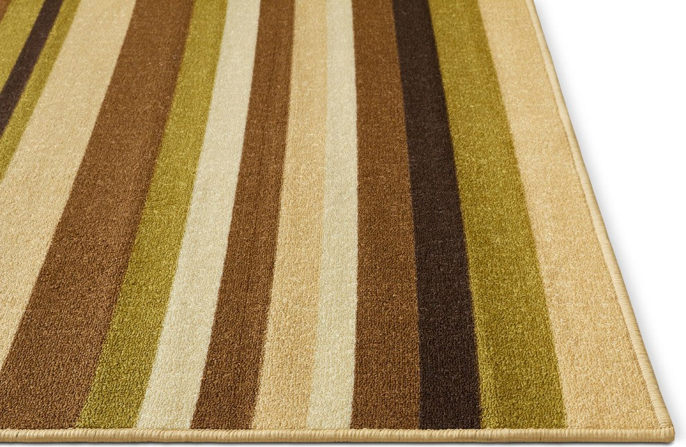 Well Woven Kings Court Uni Stripes Modern Lines Green Area Rug