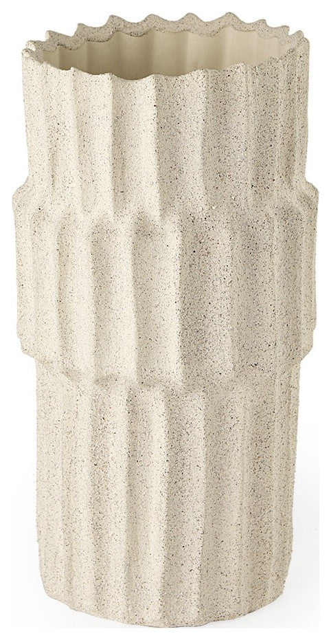14" Jumbo Organic Textured Sand Vase