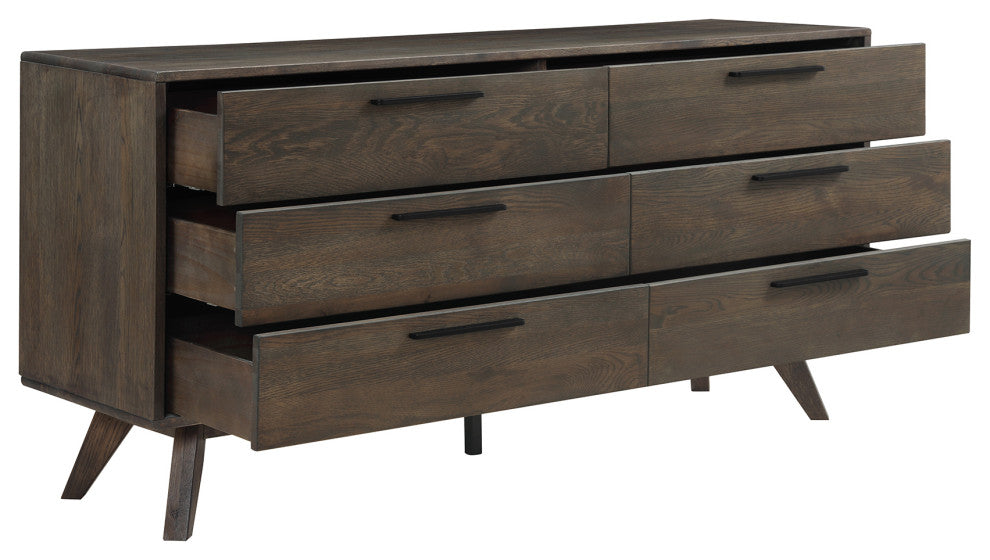 Astoria Oak Dresser for Bedroom with 6 Drawers