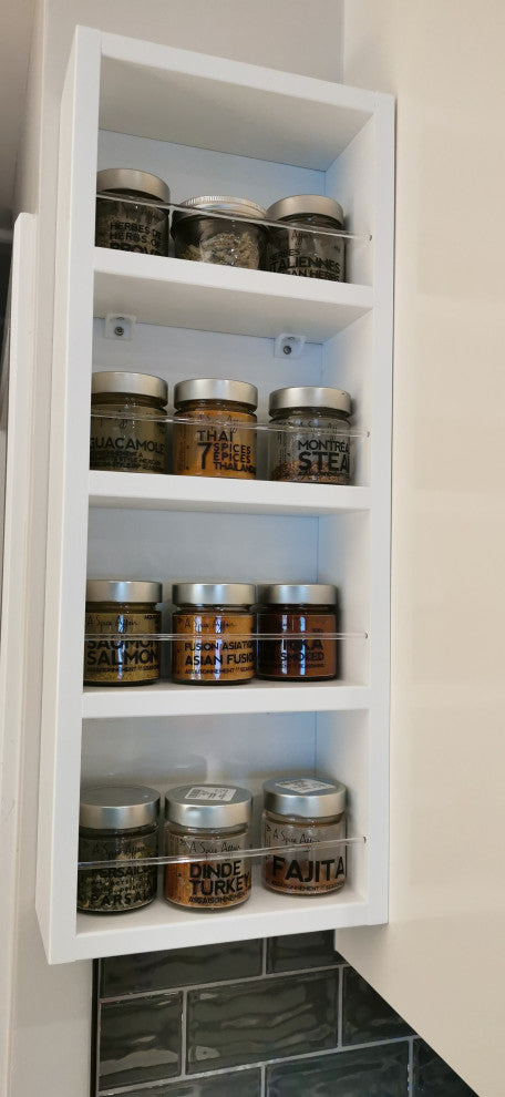 Meadow Primed Gray On the Wall Spice Rack 21"h x 11"w x 4.5"d