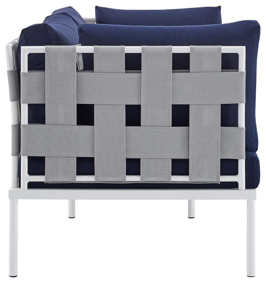 Harmony 5-Piece Sunbrella Outdoor Patio Aluminum Furniture Set