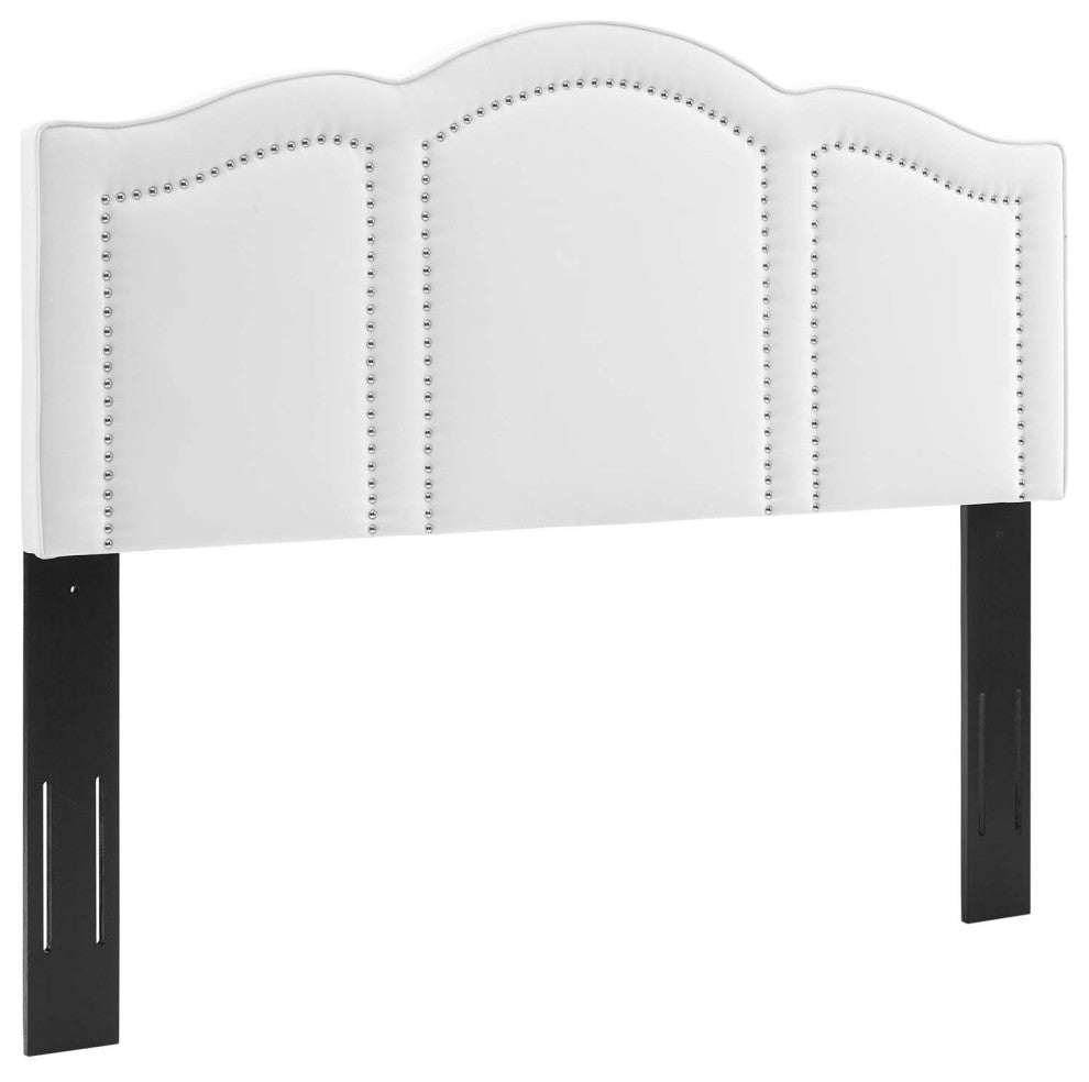 Cecilia Full/Queen Performance Velvet Headboard-White