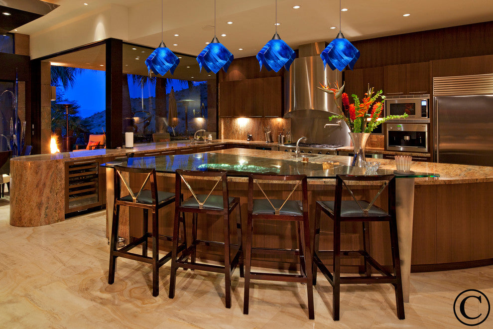 Jezebel Radiance Flame Track Light, Large, Cobalt Blue