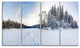 "Winter Field" Landscape Canvas Photo Print, 4 Panels, 48"x28"