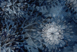"Blue Floral Burst" Painting Print on Wrapped Canvas