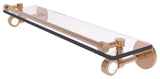 Clearview 22" Glass Shelf with Gallery Rail, Brushed Bronze