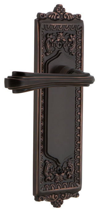 Egg & Dart Plate With Fleur Lever, Timeless Bronze, Passage, Non-Handed