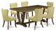 V777Si737-7, 7-Piece Dining Set, 6 Chairs, Table Top and Wooden Legs, Jacobean