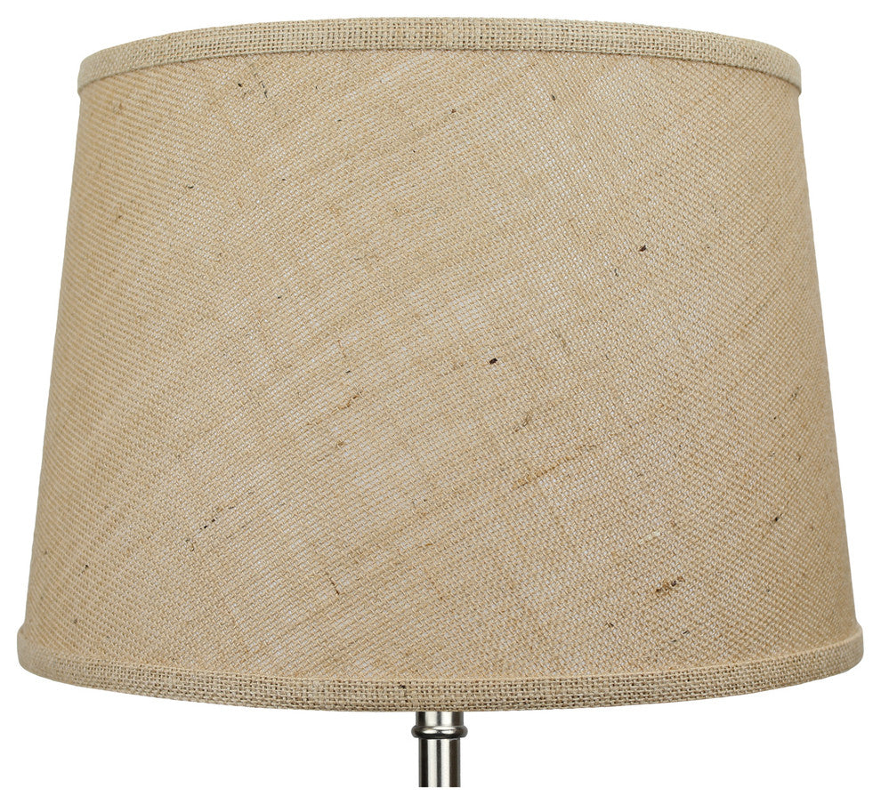 Fenchel Shades 12"x14"x10" Spider Attachment Empire Lampshade, Burlap Natu