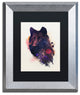 Robert Farkas 'Universal Wolf' Art, Silver Frame, Black Mat, 14x11