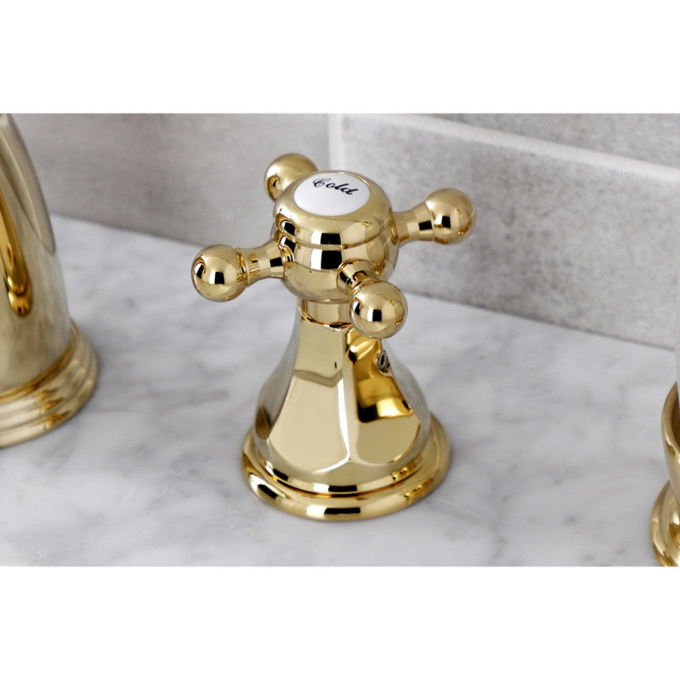 KB4982BX Widespread Bathroom Faucet With Pop-Up Drain, Polished Brass