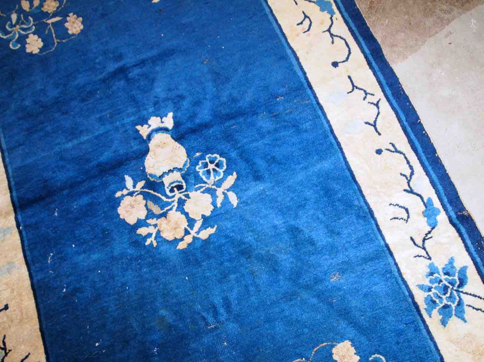 Handmade Antique Peking Chinese Rug, 4.1'x6.4', 125cmx195cm 1900s