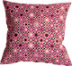 Pillow Decor - Houndstooth Spheres Throw Pillow, Pink, 18" X 18"