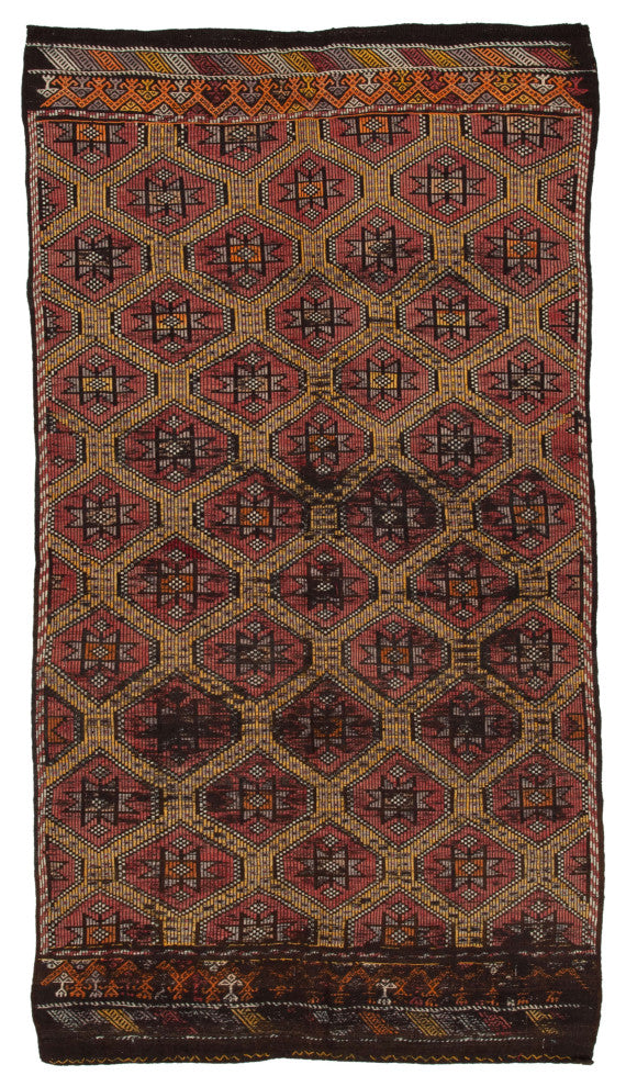 Rug N Carpet - Hand-knotted Turkish 5' 5'' x 9' 8'' Unique Wool Kilim Rug
