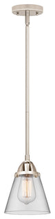 Small Cone Mini Pendant, Polished Nickel, Clear, Clear