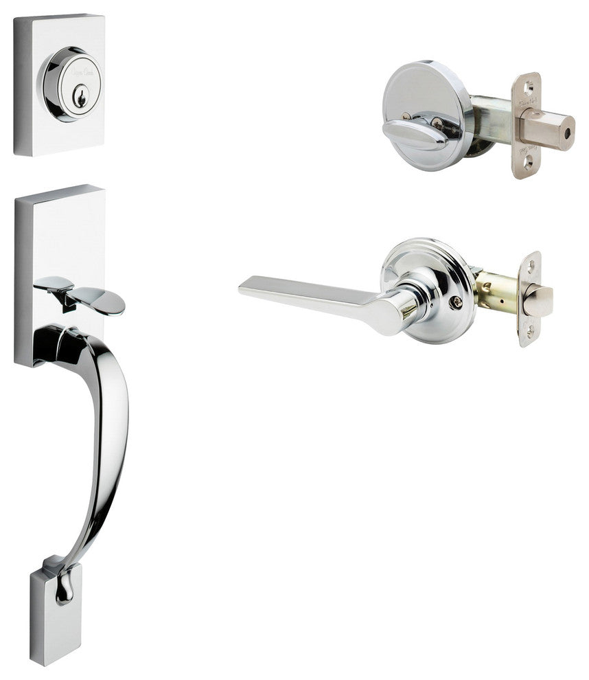 Active Handle Set, Zane Lever Interior Trim, Polished Stainless