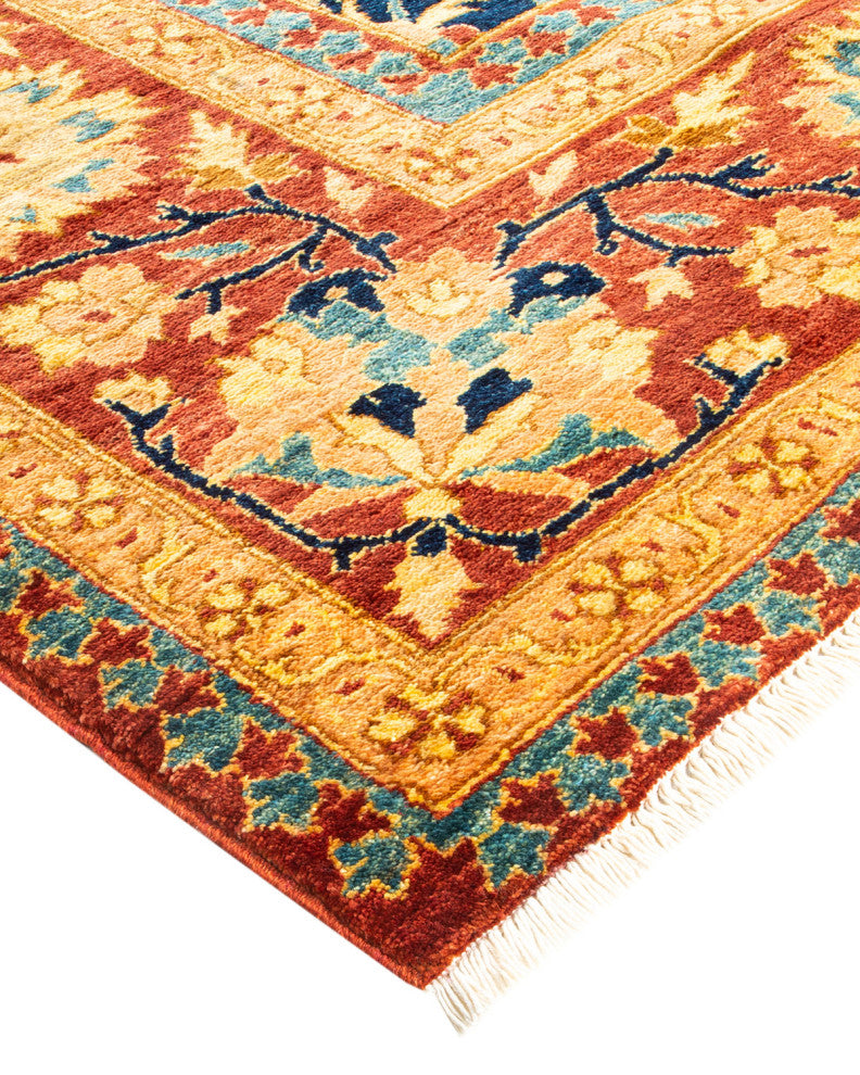Eclectic, One-of-a-Kind Hand-Knotted Area Rug Light Blue, 8' 2 x 9' 10