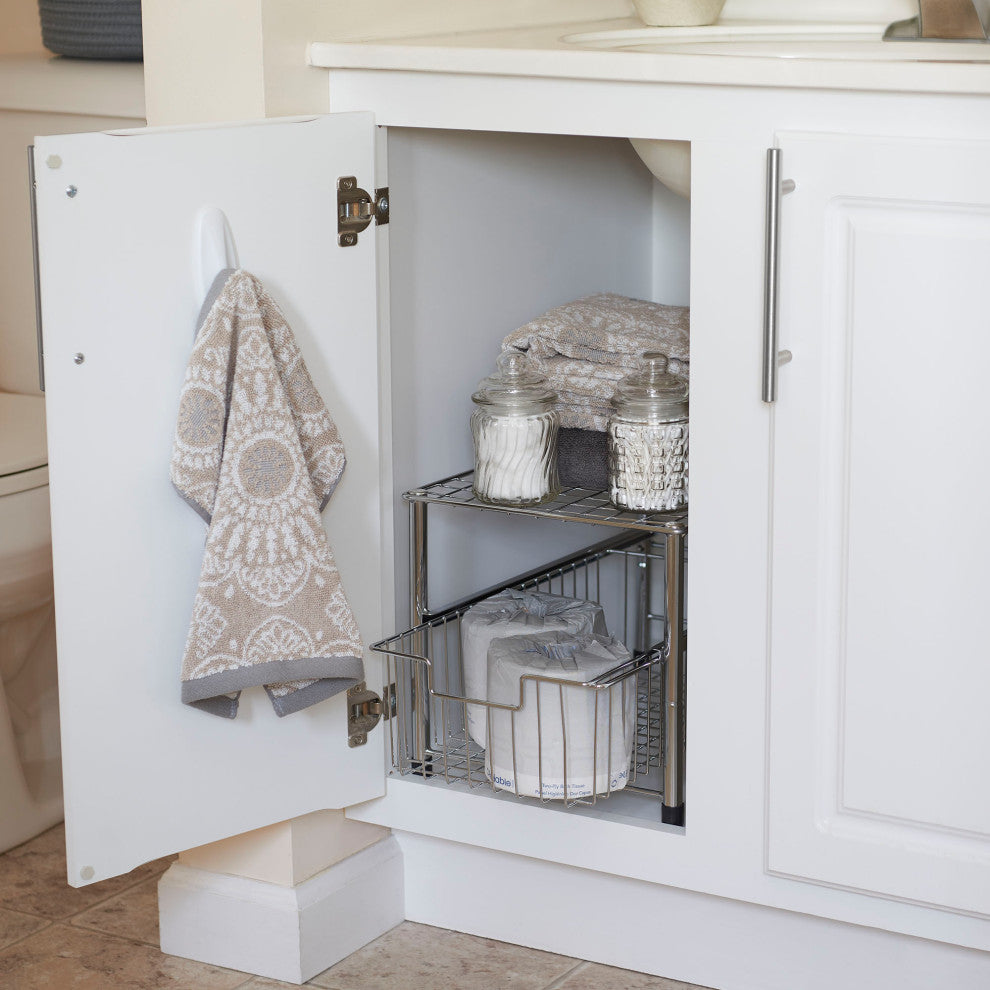 Single Basket Sliding Cabinet Organizer