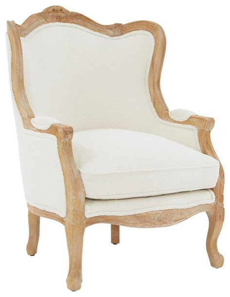 Safavieh Fallon Wing Chair Ivory