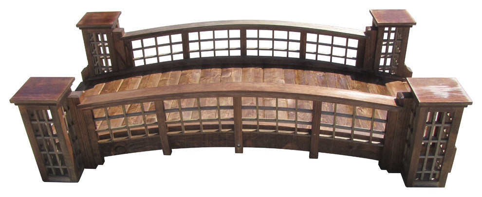 SamsGazebos 7-foot Trellis Garden Bridge with 4 Trellis Boxes